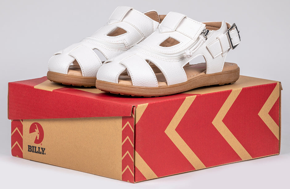 FINAL SALE - White BILLY Sandals
