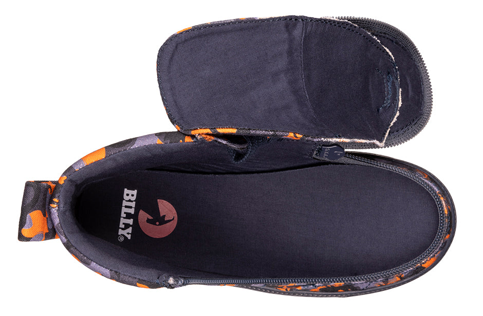 FINAL SALE - Orange Dino BILLY Classic Lace High Tops