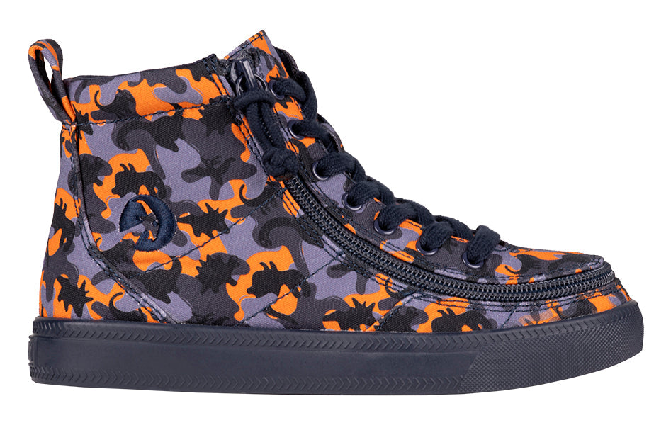 FINAL SALE - Orange Dino BILLY Classic Lace High Tops