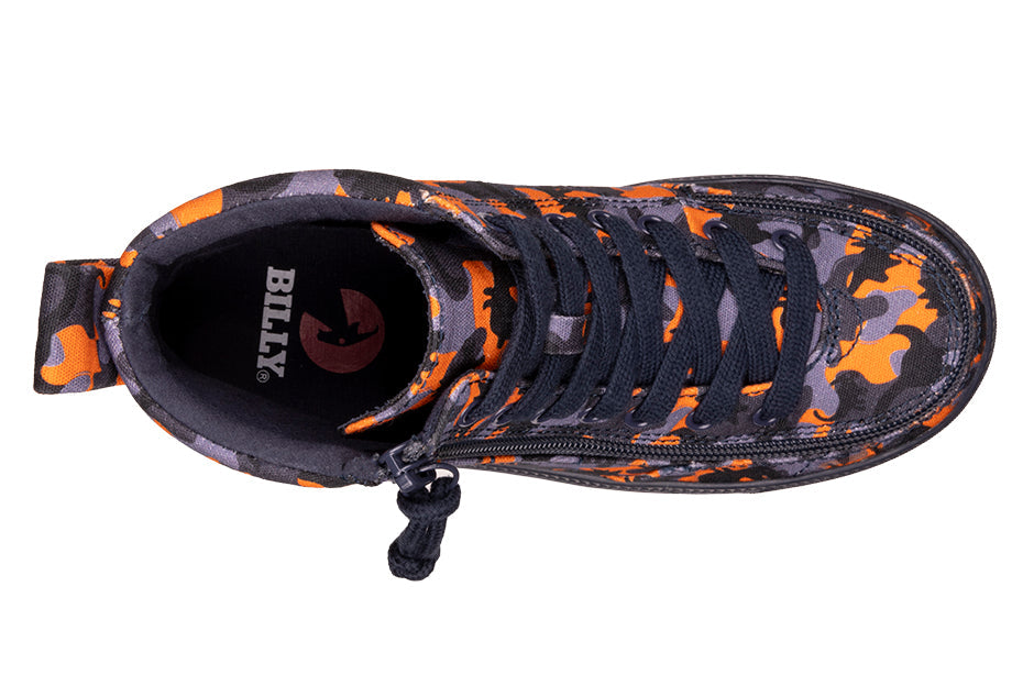 FINAL SALE - Orange Dino BILLY Classic Lace High Tops
