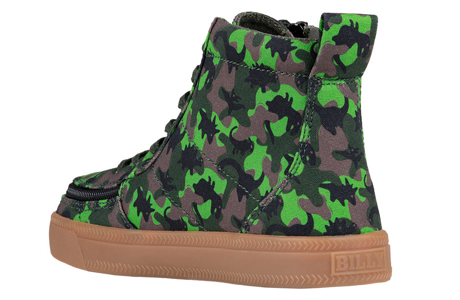 FINAL SALE - Green Dino BILLY Classic Lace High Tops