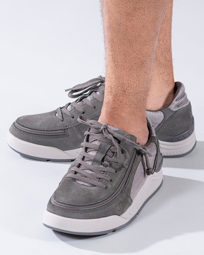 FINAL SALE - Men's Charcoal Suede/Mesh BILLY Comfort Classic Lows