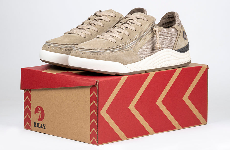 FINAL SALE - Men's Tan Suede/Mesh BILLY Comfort Classic Lows
