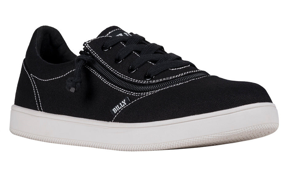FINAL SALE - Men's Black/White Stitch BILLY Sneaker Low Tops