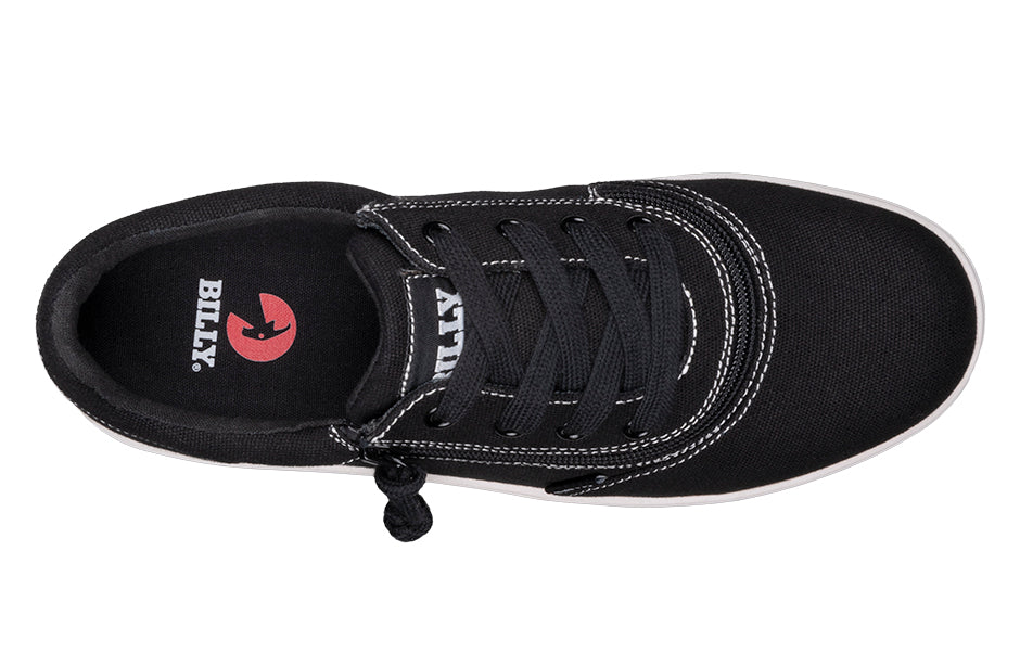 FINAL SALE - Men's Black/White Stitch BILLY Sneaker Low Tops