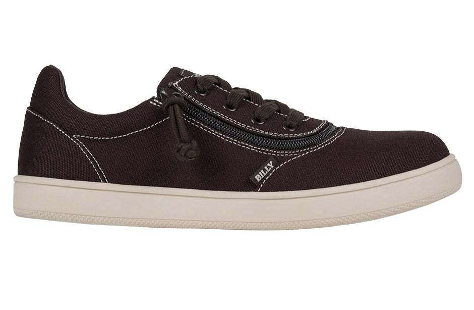 FINAL SALE - Men's Dark Brown/White Stitch BILLY Sneaker Low Tops
