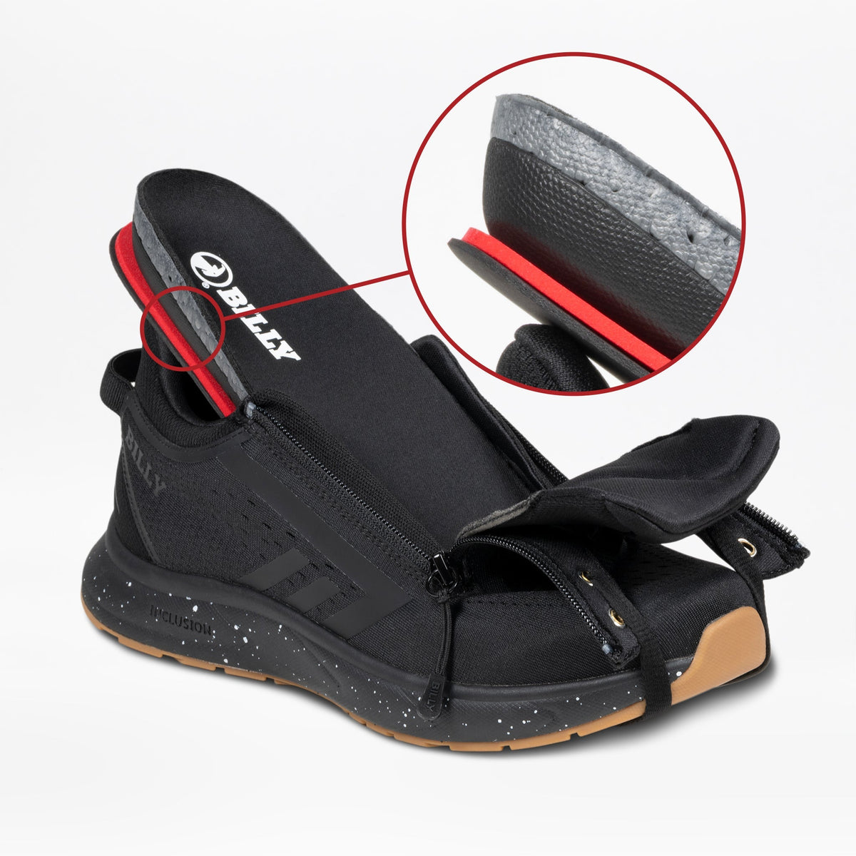 Men's Black/Black/Gum BILLY Sport Inclusion DZ1