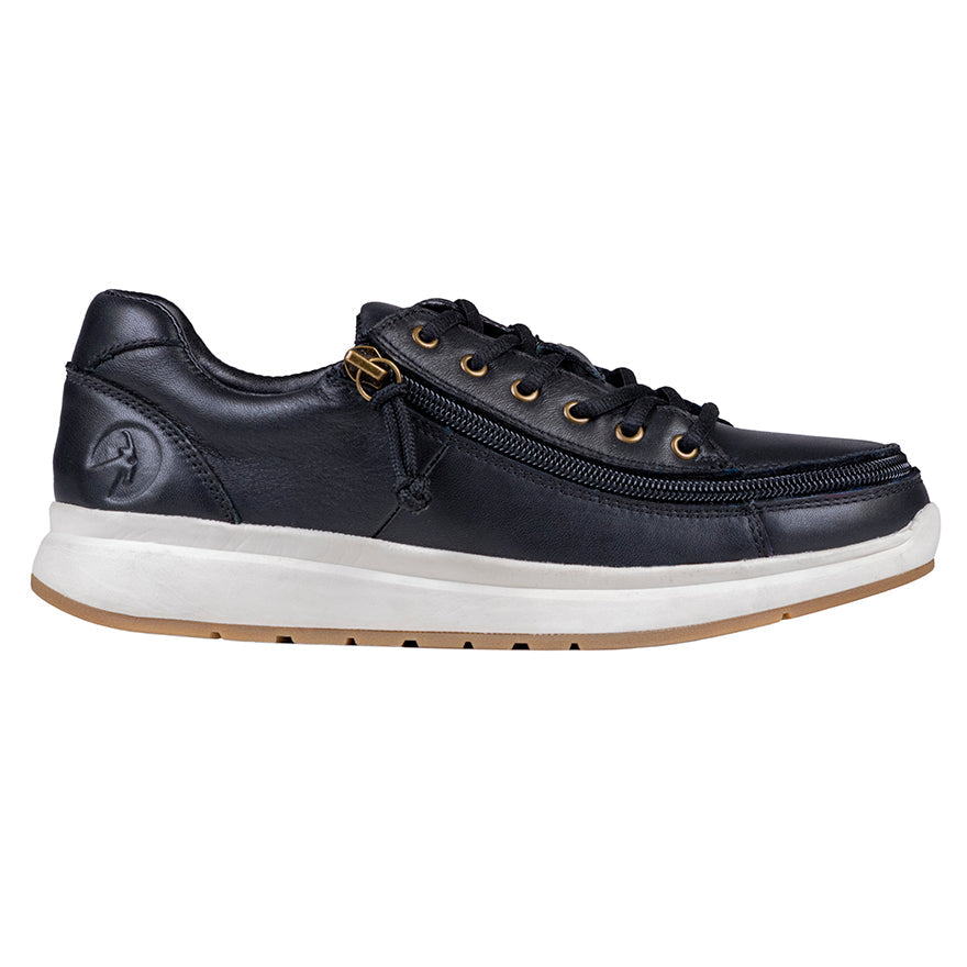 FINAL SALE - Women's Black Leather BILLY Comfort Lows