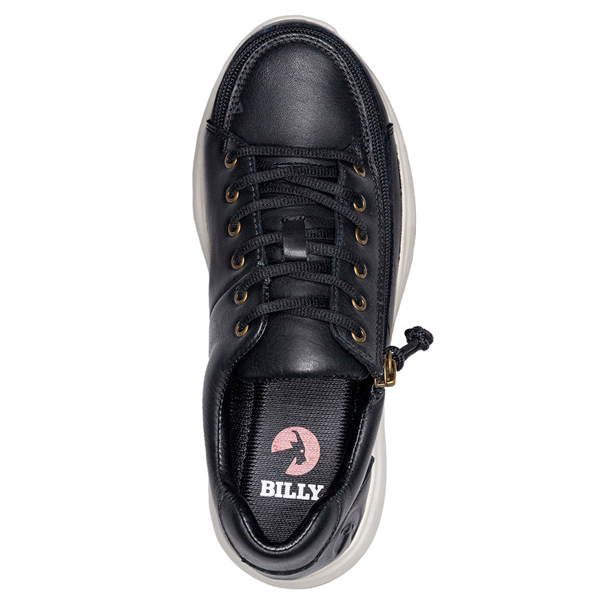 FINAL SALE - Women's Black Leather BILLY Comfort Lows