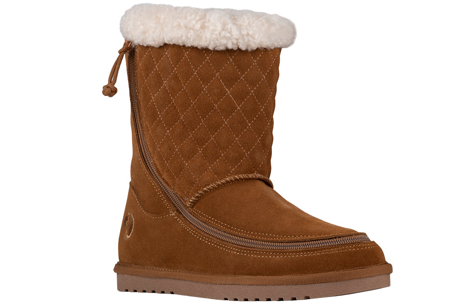 FINAL SALE - Women's Chestnut BILLY Cozy Quilt Lux Boots
