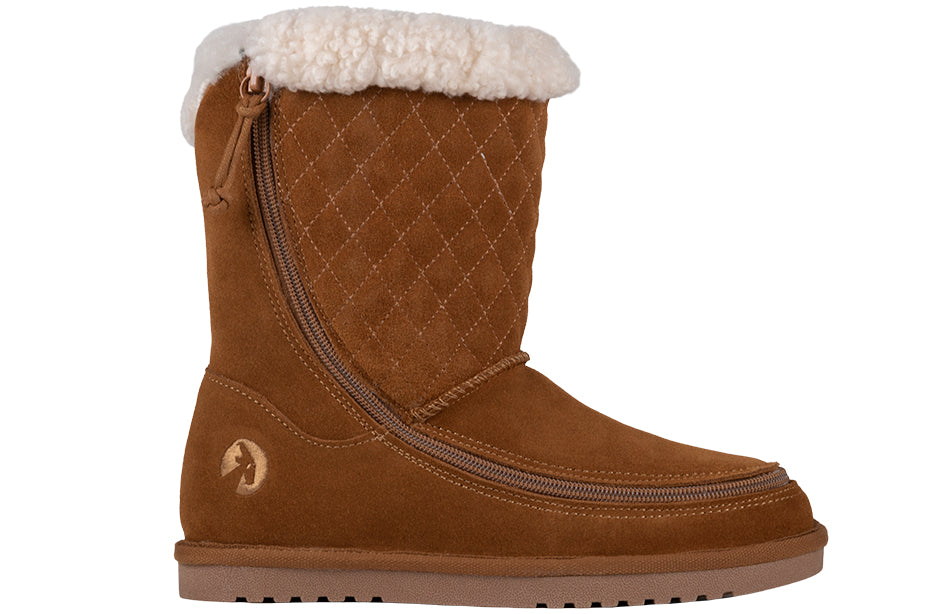 FINAL SALE - Women's Chestnut BILLY Cozy Quilt Lux Boots