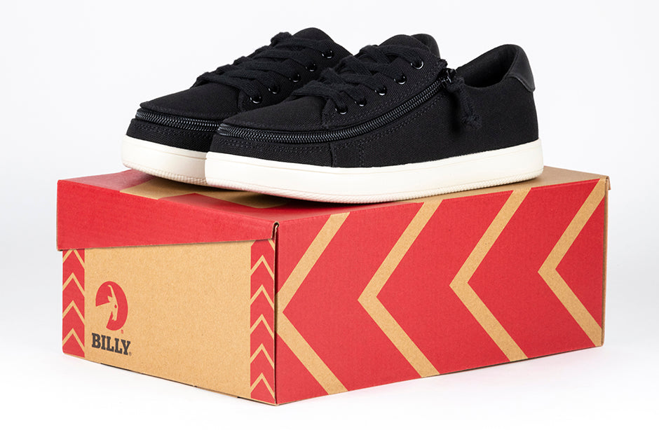 FINAL SALE - Women's Black Canvas BILLY Sneaker Low Tops