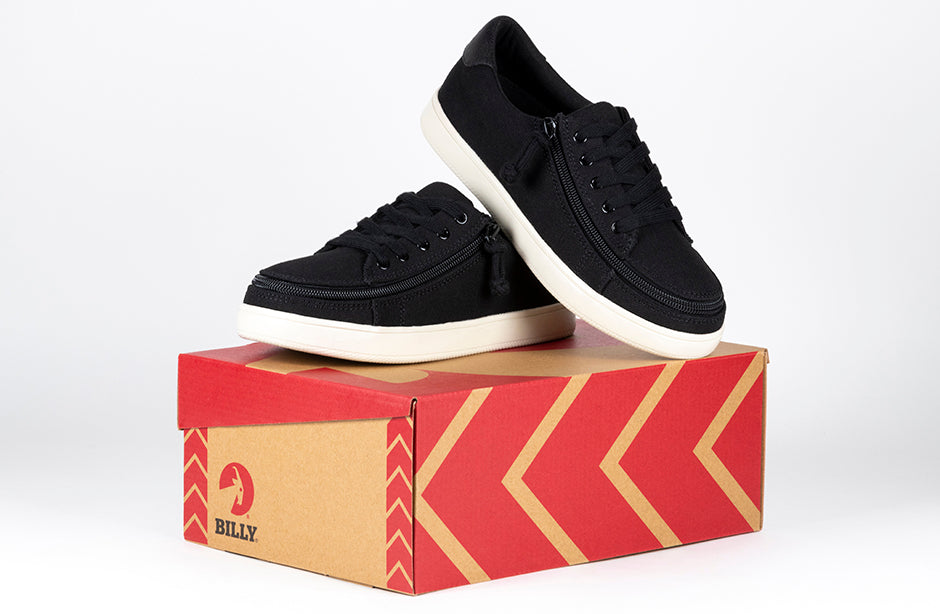 FINAL SALE - Women's Black Canvas BILLY Sneaker Low Tops