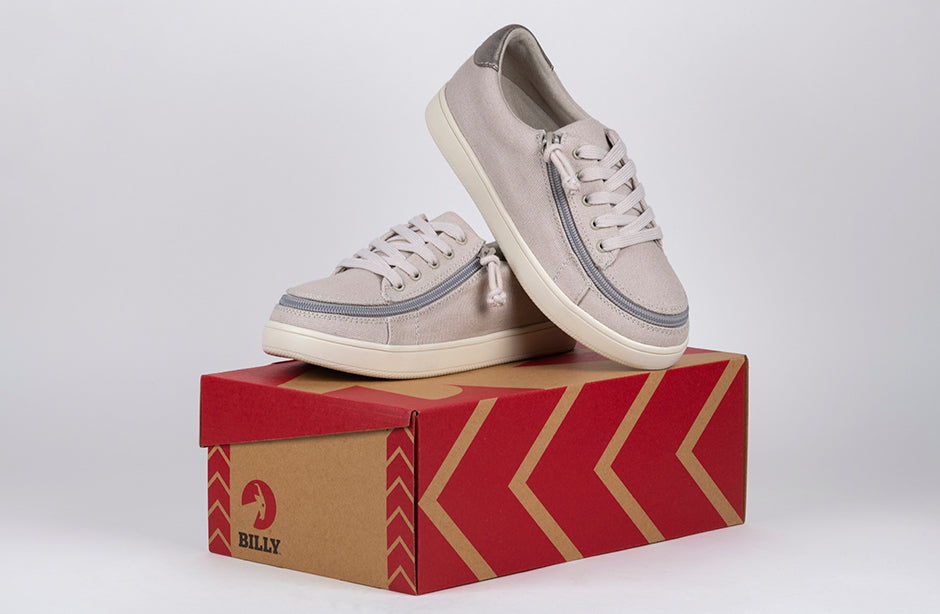 FINAL SALE - Women's Light Grey BILLY Sneaker Low Tops