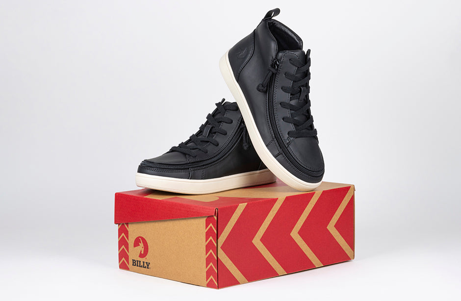 FINAL SALE - Women's Black BILLY Sneaker Lace Mid Tops