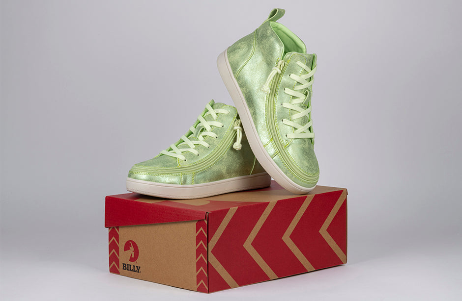 FINAL SALE - Women's Cucumber Green BILLY Sneaker Lace Mid Tops