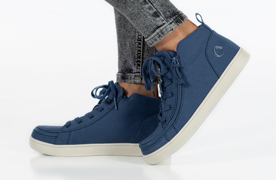 FINAL SALE - Women's Beach Blue BILLY Sneaker Lace Mid Tops