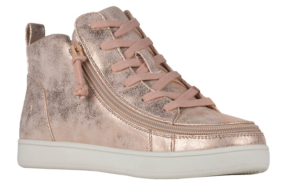 FINAL SALE - Women's Rose Gold BILLY Sneaker Lace Mid Tops