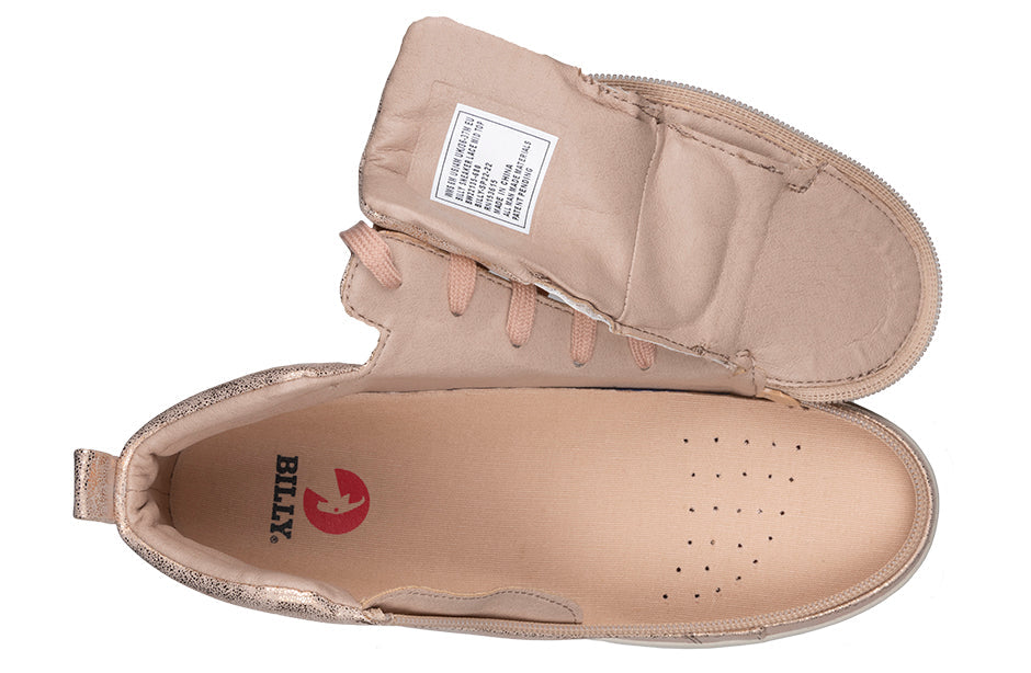 FINAL SALE - Women's Rose Gold BILLY Sneaker Lace Mid Tops