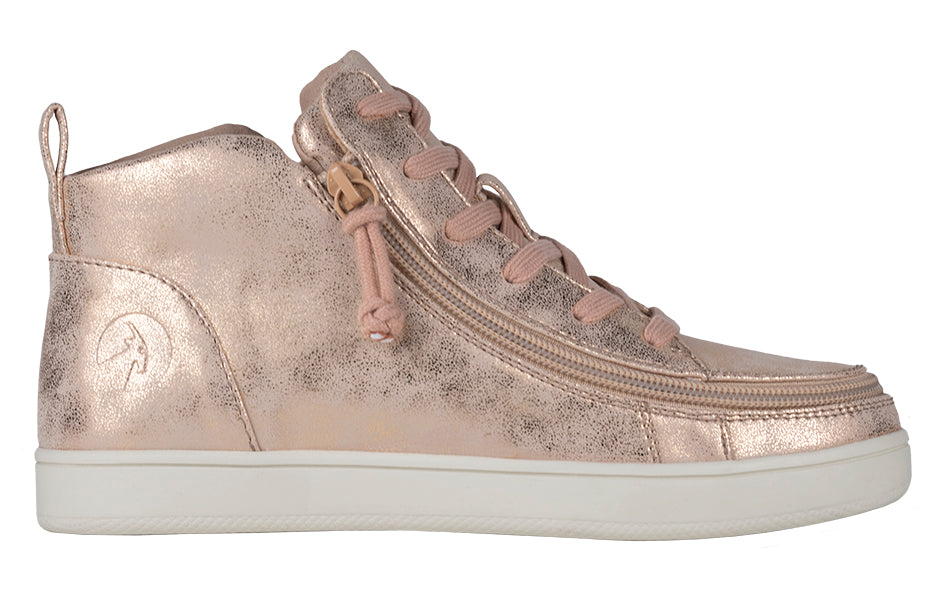 FINAL SALE - Women's Rose Gold BILLY Sneaker Lace Mid Tops