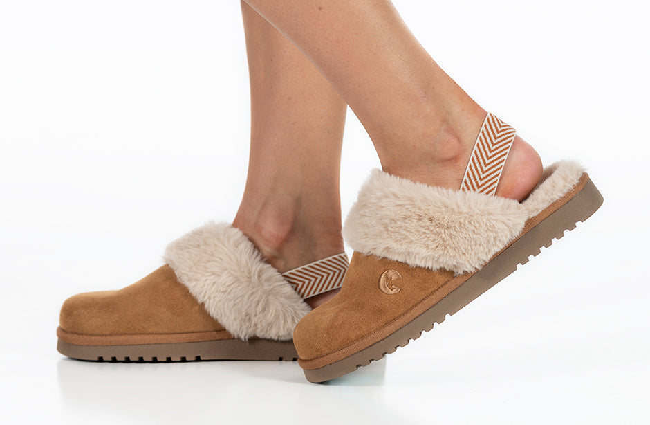 Women's Chestnut BILLY Cozy Sling Scuff