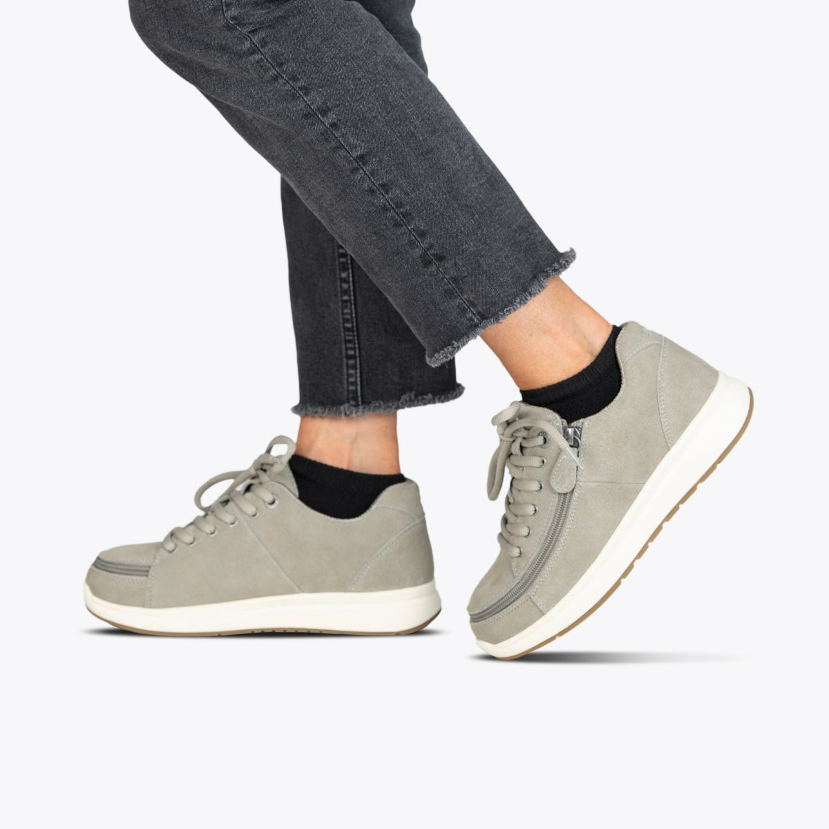 Women's Grey Suede BILLY Comfort Plush