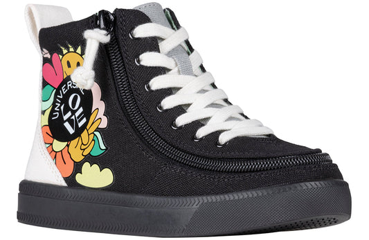 UNI Love Black Multi BILLY Classic Lace High Tops