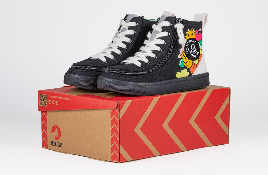 UNI Love Black Multi BILLY Classic Lace High Tops