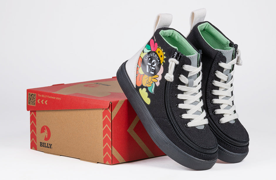 UNI Love Black Multi BILLY Classic Lace High Tops