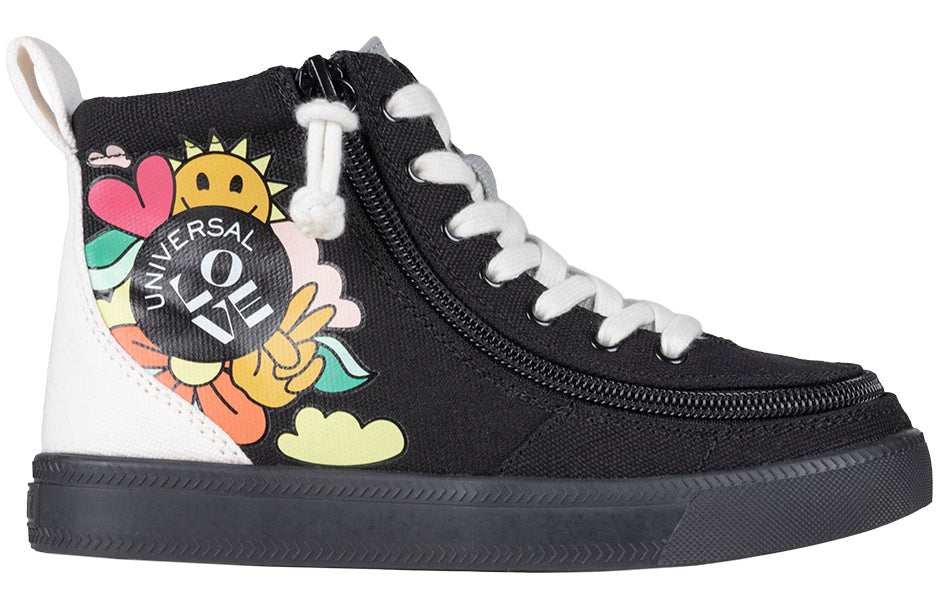 UNI Love Black Multi BILLY Classic Lace High Tops
