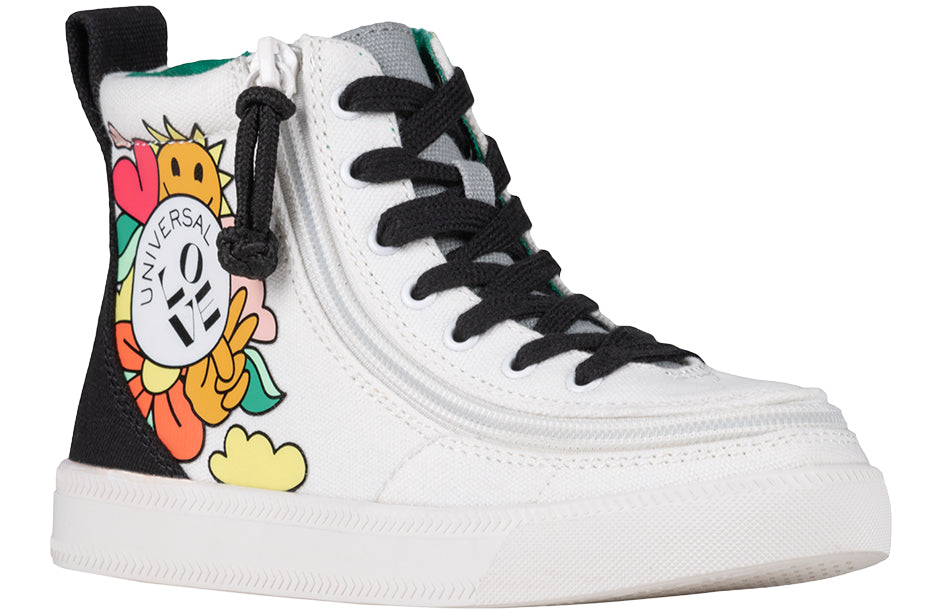 UNI Love White Multi BILLY Classic Lace High Tops
