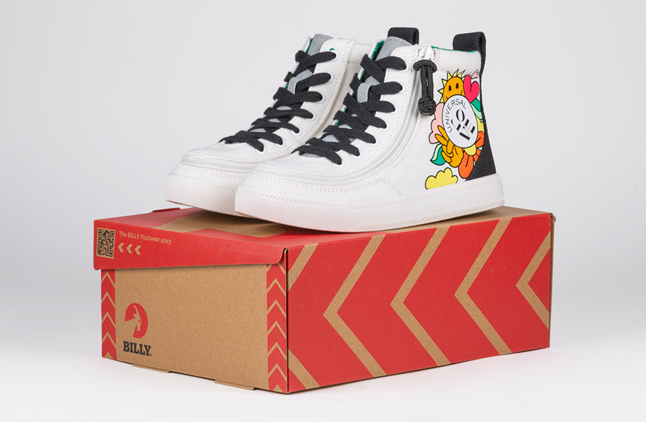 UNI Love White Multi BILLY Classic Lace High Tops