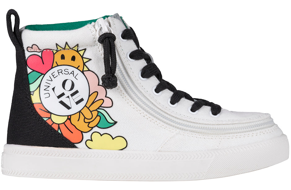UNI Love White Multi BILLY Classic Lace High Tops