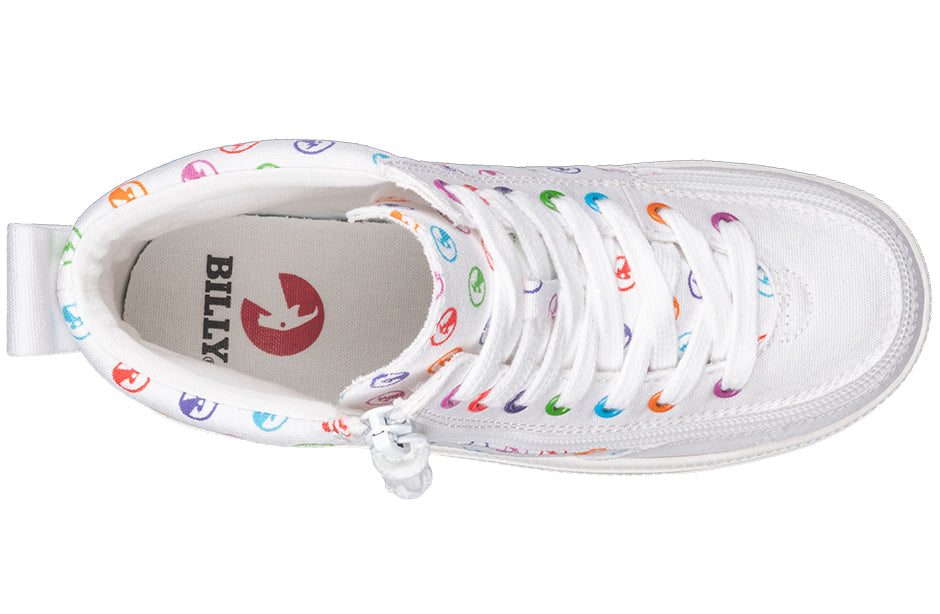 Rainbow Polka BILLY Classic Lace High Tops