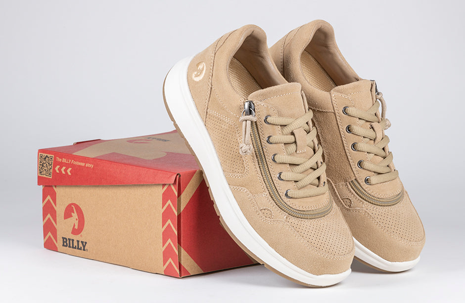 Women's Tan Suede BILLY Comfort Joggers