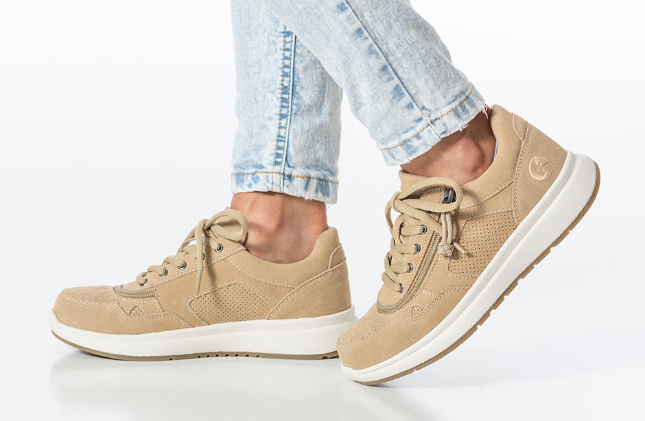 Women's Tan Suede BILLY Comfort Joggers